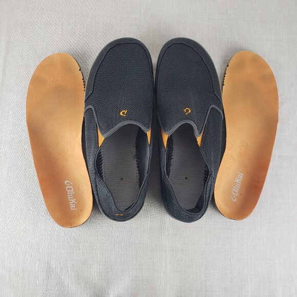 Olukai Nohea Mesh Shoes Gray Convertible Slip On Comfort Mens Size 9.5 - Picture 9 of 10